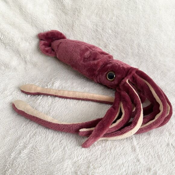 Wild Republic Giant Red Squid Plush Toy Ocean Creature 30” Realistic Octopus - Picture 1 of 7